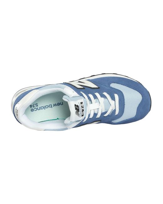 New Balance Blue 574 Suede Trainers for men
