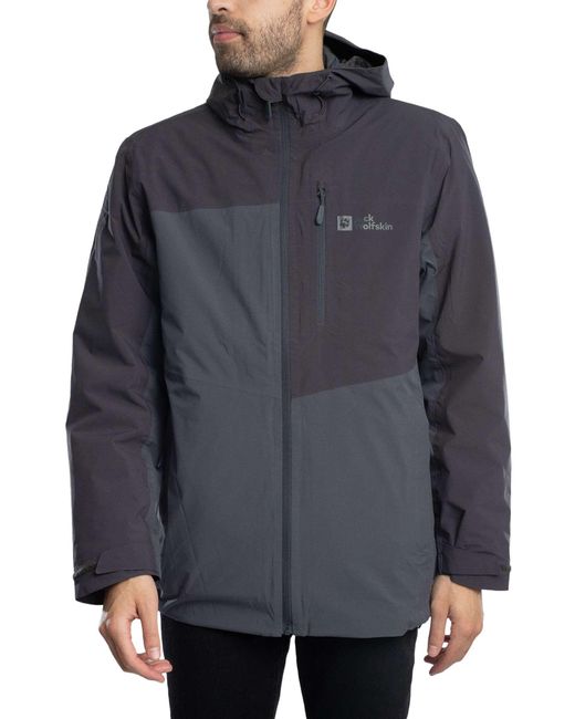 Jack Wolfskin Gray Feldberg 3 In 1 Jacket for men