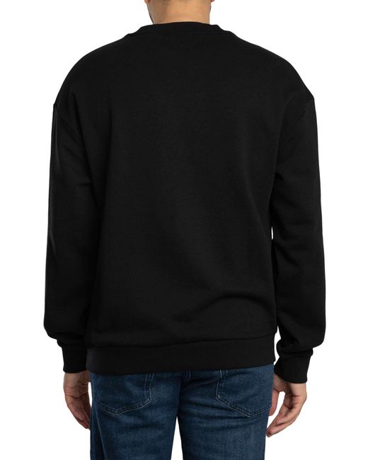 HUGO Black Danotop Boxed Logo Sweatshirt for men