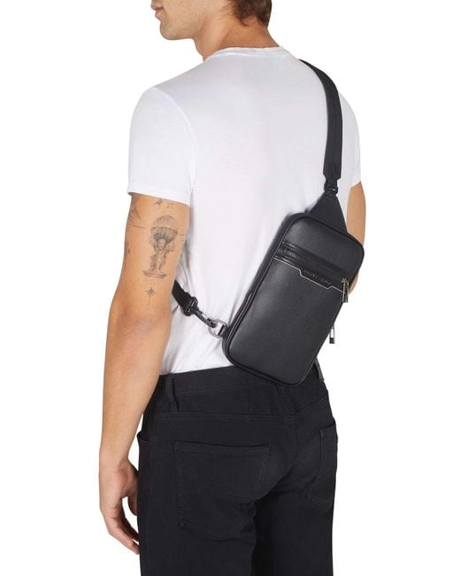 ARMANI EXCHANGE Black One Shoulder Bag for men