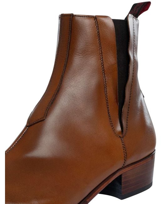 Jeffery West Brown Carlito Leather Boots for men