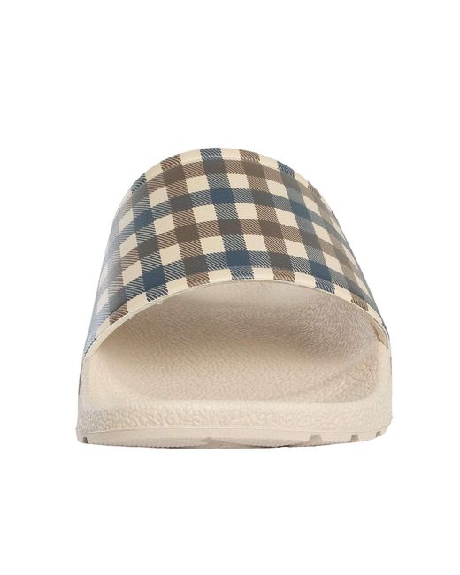 Aquascutum Metallic Iconic Sliders for men