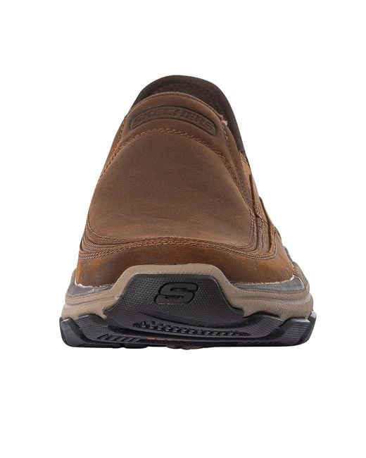 Skechers Brown Slip-ins Leather Trainers for men