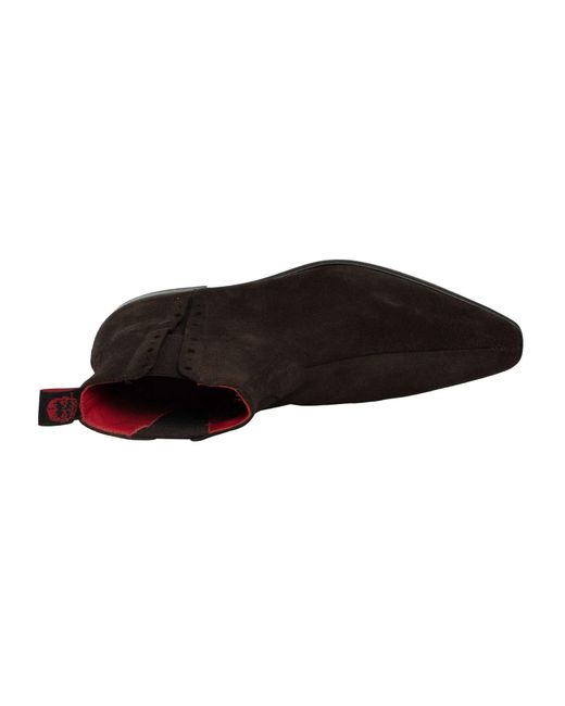 Jeffery West Black Suede Chelsea Boots for men
