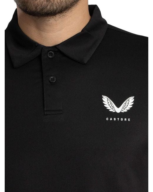 Castore Black Active Polo Shirt for men