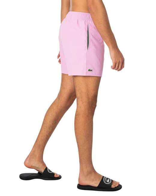 Lacoste Pink Logo Swim Shorts for men