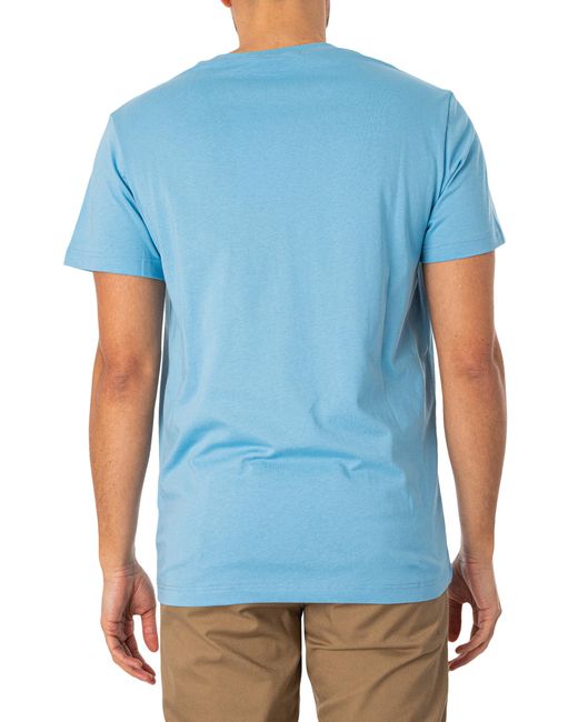 Calvin Klein Blue Disrupted Outline T-shirt for men