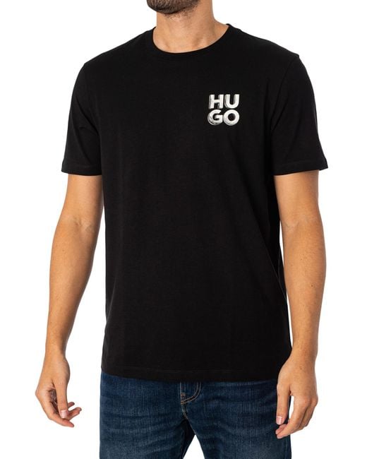 HUGO Black Detzington241 T-shirt for men