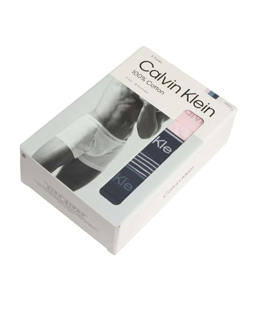 Calvin Klein Blue 3 Pack Trunks for men