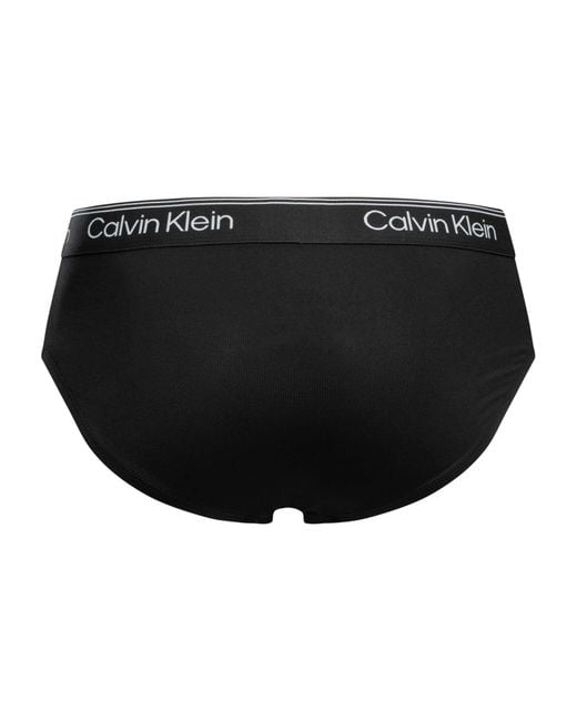 Calvin Klein Black 5 Pack Microfiber Stretch Hip Briefs for men