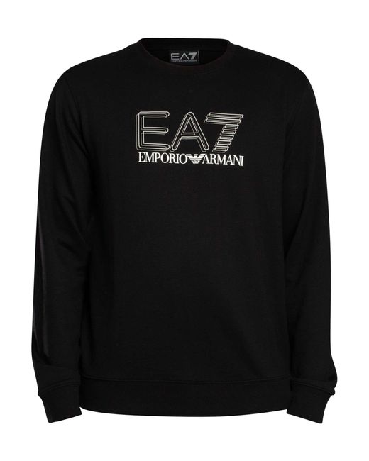 EA7 Black Echo Graphic Sweatshirt for men