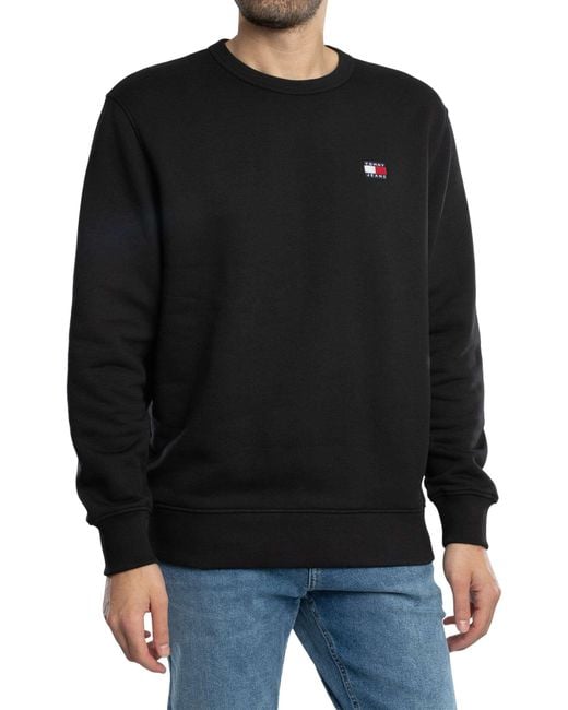 Tommy Hilfiger Black Regular Badge Sweatshirt for men