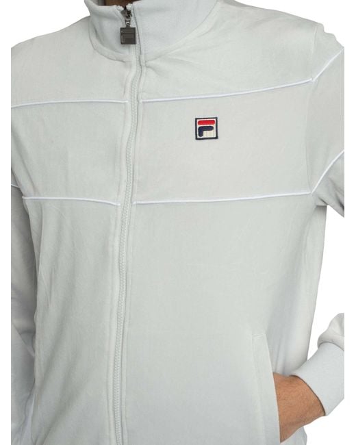 Fila Gray Vittorio Velour Jacket for men
