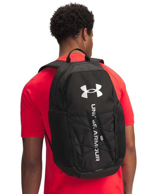 Under Armour Black Hustle Sport 6.0 Backpack Metallic for men