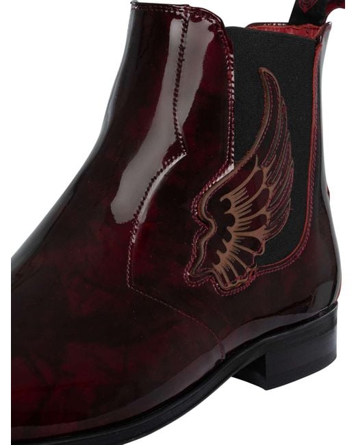 Jeffery West Brown Wing Leather Chelsea Boots for men