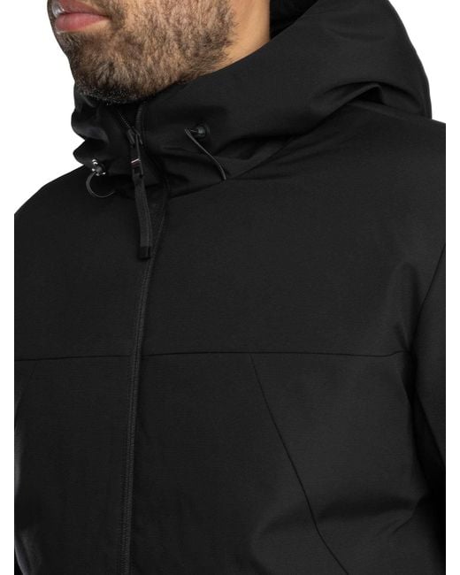 Tommy Hilfiger Black Tech Hooded Short Jacket for men