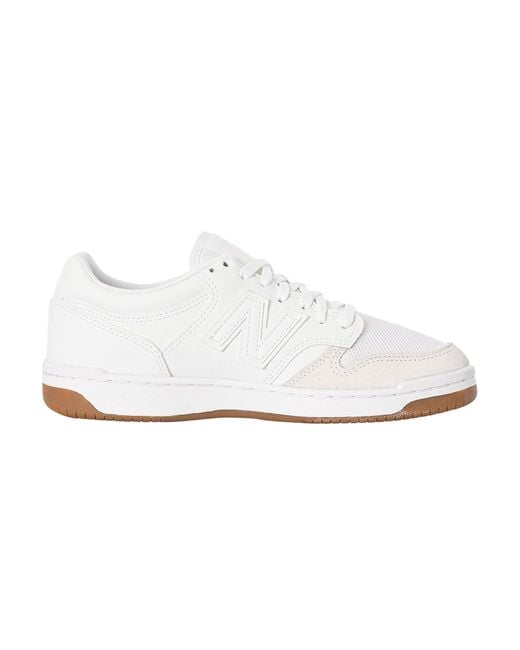 New Balance White 480 Leather Trainers for men