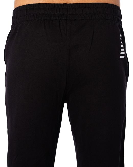 EA7 Black Chest Logo Zip Tracksuit for men