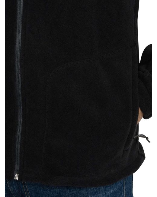 Columbia Black Fast Trek Zip Fleece for men