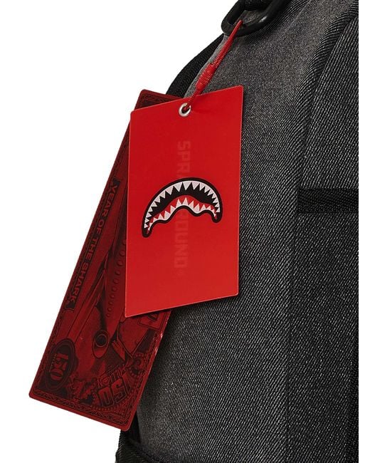 Sprayground Black 20l Shark Central Painted Backpack for men