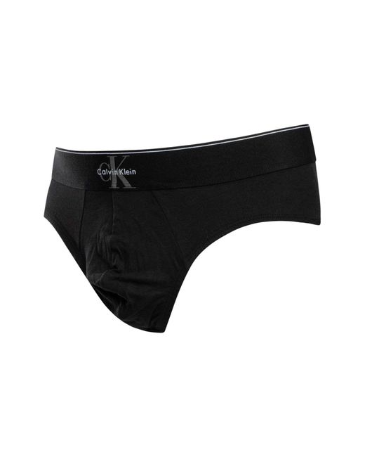 Calvin Klein Black 3 Pack Graphic Monogram Hip Briefs for men