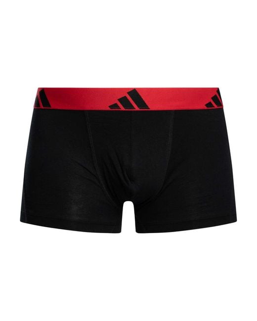 Adidas Black 5 Pack Active Flex Cotton Trunks for men
