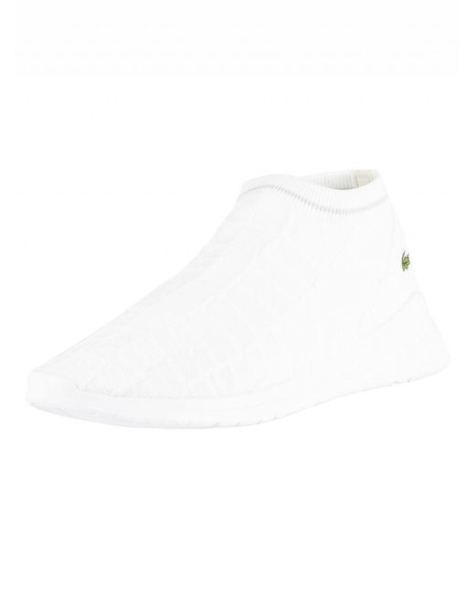 Lacoste White/off White Lt Fit Sock 119 2 Sma Trainers for men
