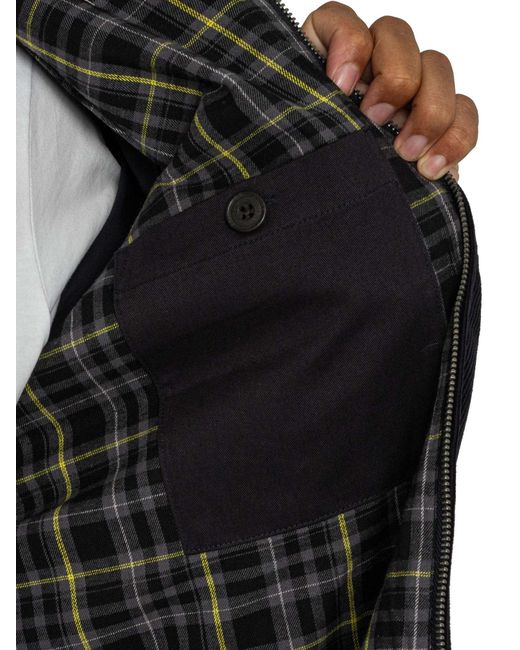 Lyle & Scott Blue Corduroy Harrington Jacket for men