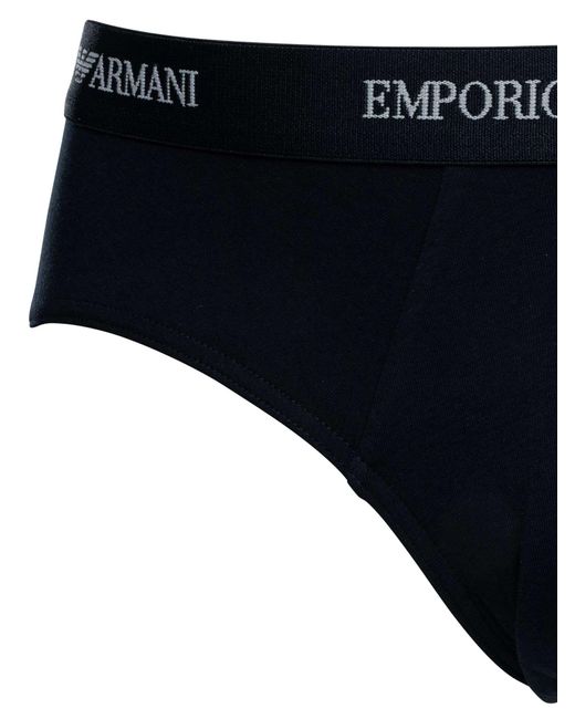 Emporio Armani Black 3 Pack Stretch Cotton Briefs for men