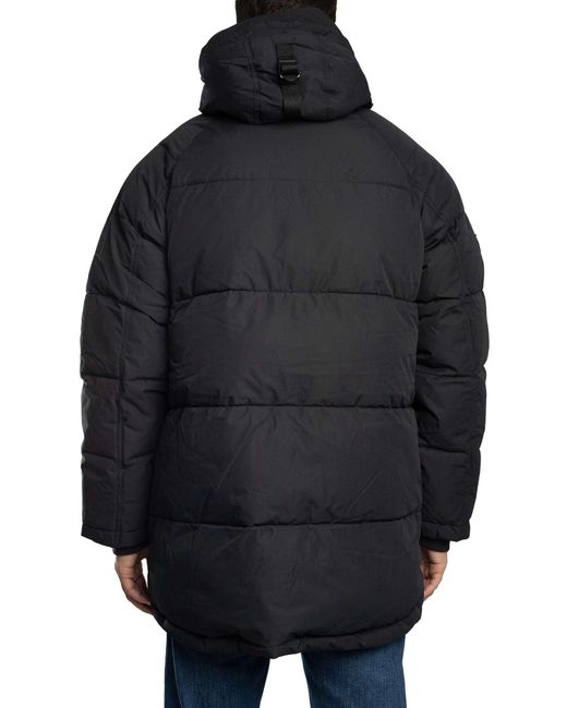 Superdry Black Expedition Puffer Parka Jacket for men