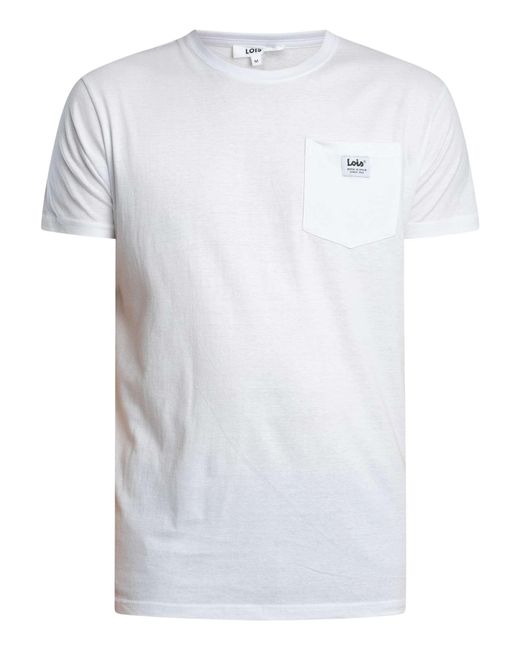 Lois White Teco Chest Pocket T-shirt for men