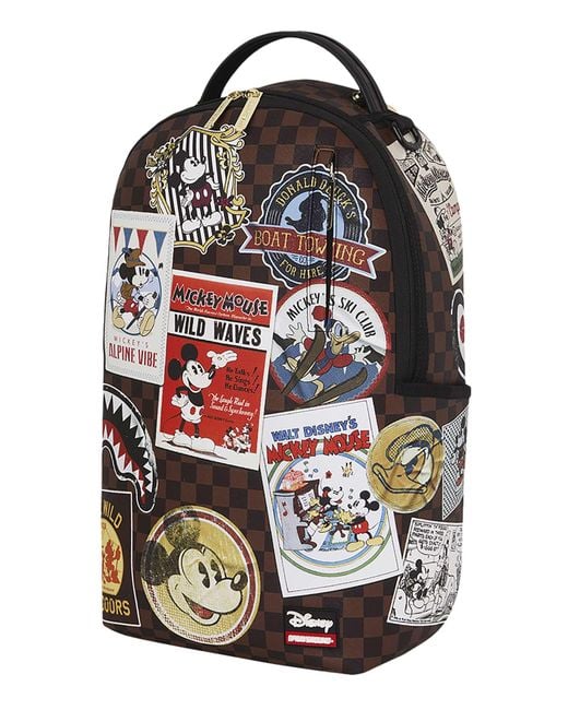 Sprayground Brown Mickey Mouse Global Mogul Backpack for men