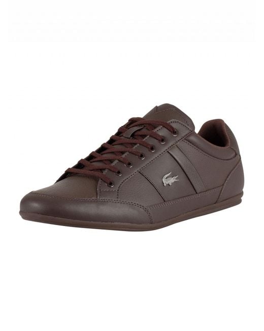Lacoste Dark Brown Chaymon Bl 1 Cma Leather Trainers for Men | Lyst UK