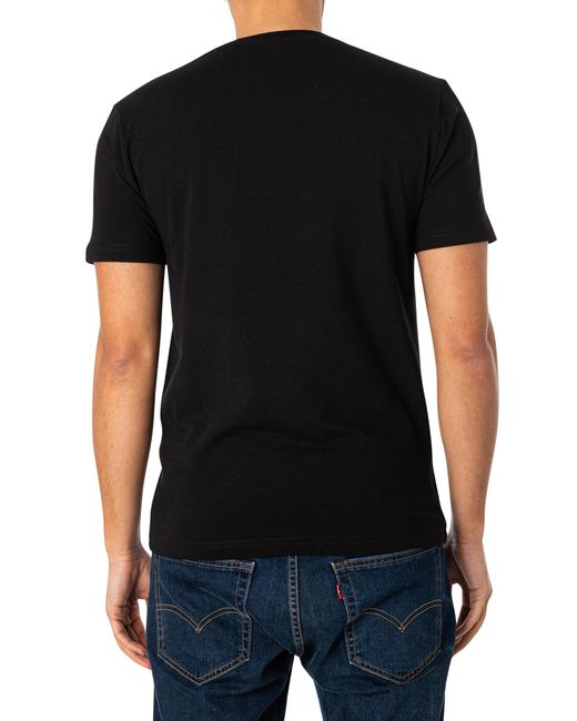 EA7 Black Graphic T-shirt for men