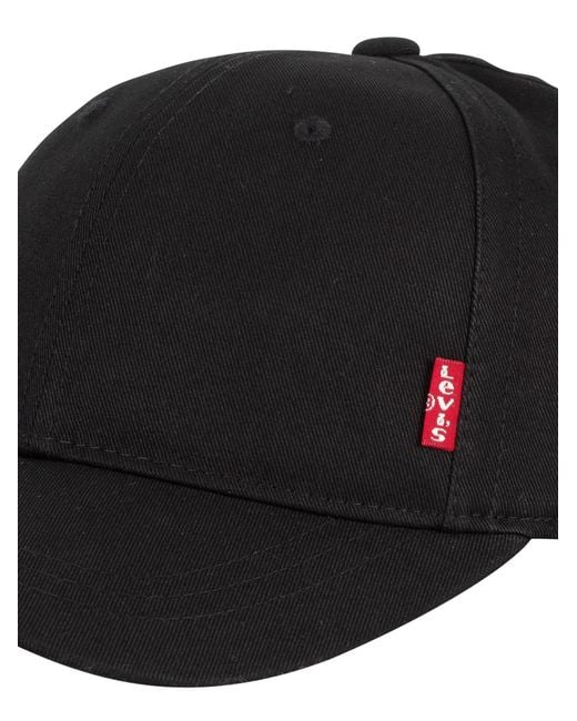 Levi's Black Red Tab Baseball Cap for men