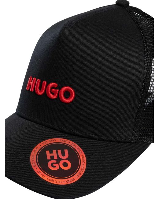 HUGO Black Marsel Trucker Cap for men