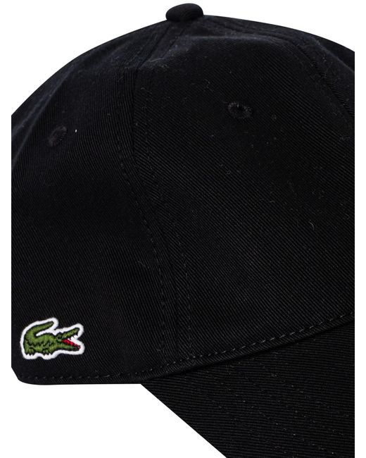 Lacoste Black Side Logo Baseball Cap for men