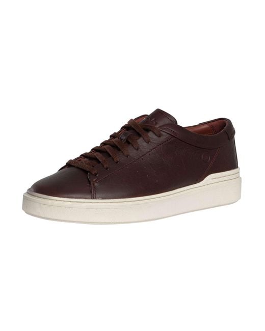 Clarks Brown Craft Swift Leather Trainers for men
