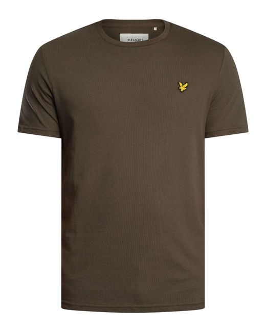 Lyle & Scott Green Plain T-shirt for men