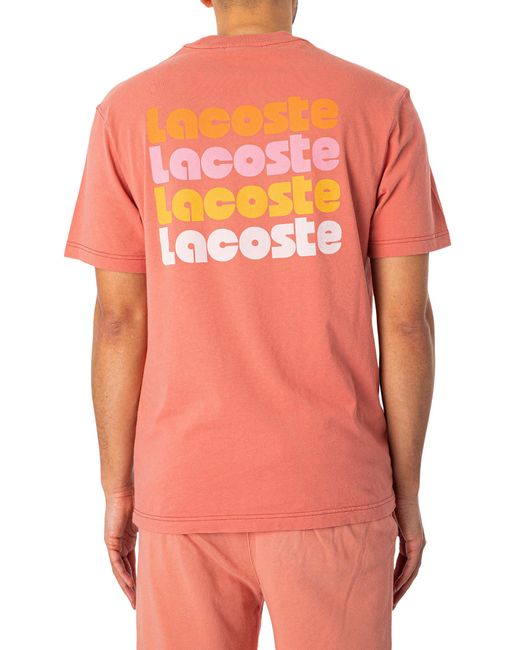 Lacoste Red Brand Chest Logo T-shirt for men