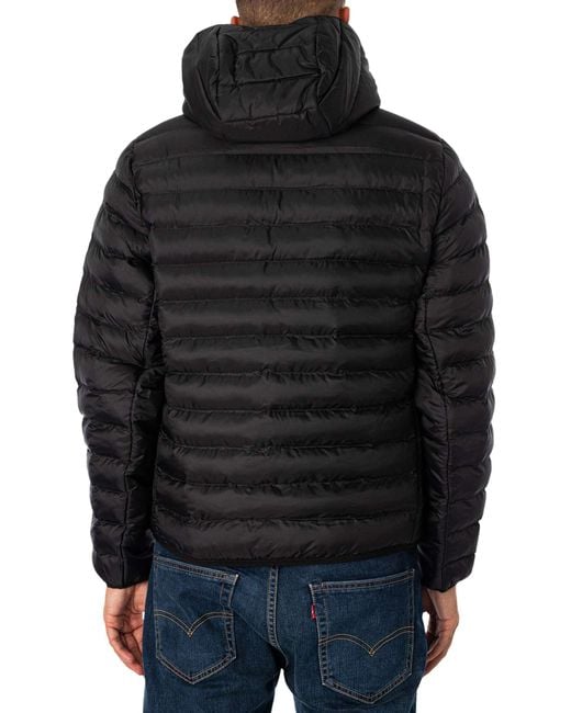 Lacoste Black Quilted Puffed Jacket for men