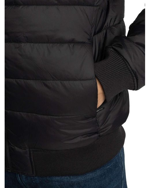 Lyle & Scott Black Funnel Neck Wadded Jacket for men