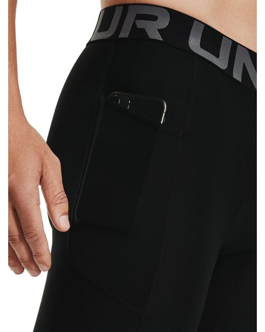 Under Armour Black Heatgear Compression Shorts for men