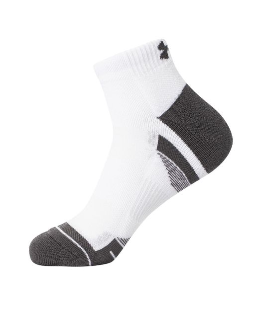 Under Armour White 3 Pack Performance Tech Low Cut Socks for men