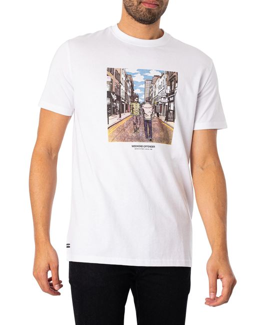 Weekend Offender White Berwick T-shirt for men