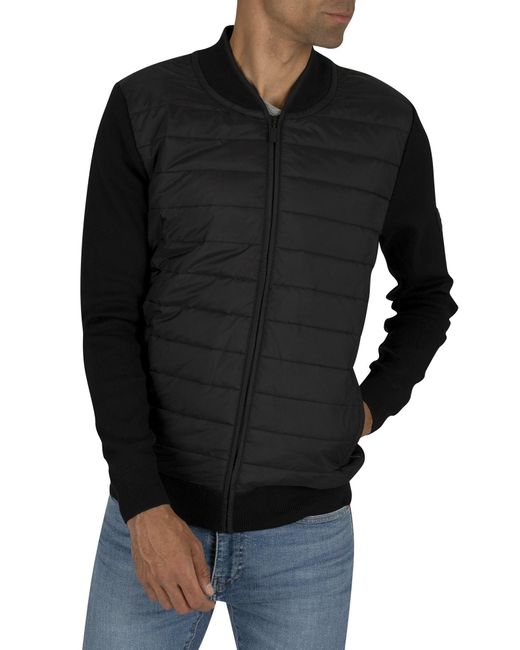 Barbour Cotton Baffle Jumper in Black for Men - Save 21% | Lyst Canada
