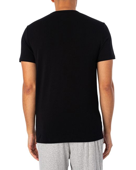 Emporio Armani Black 2 Pack Lounge Crew T-shirt for men