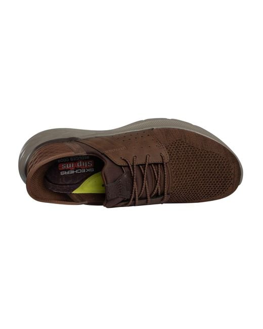 Skechers Brown Slip-ins Relaxed Garner Trainers for men