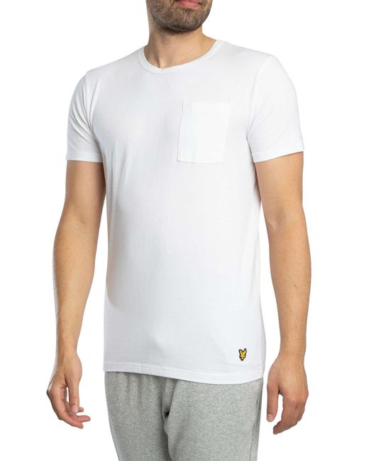 Lyle & Scott Black Basic 2 Pack Pocket T-shirt for men