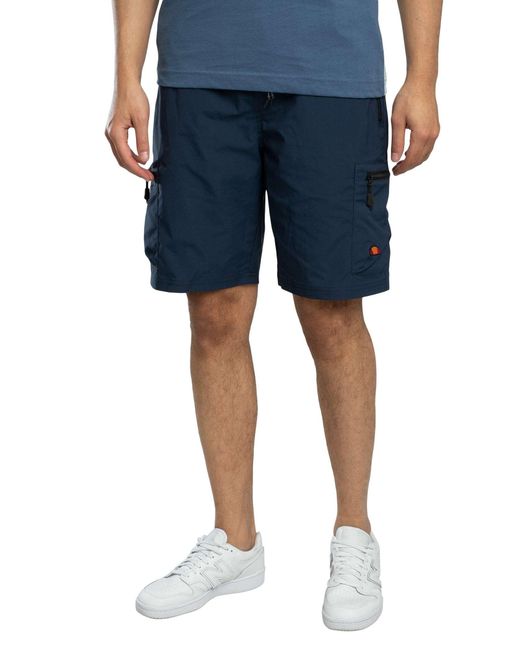 Ellesse Blue Bullseye Cargo Shorts for men